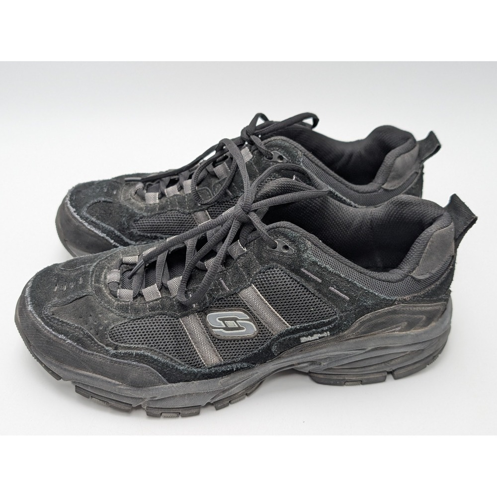 Skechers Sport Sneakers 11E Mens Black Low Top Athletic Walking Shoes Rugged Dad